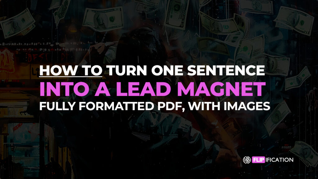 How To Turn A Sentence Into A Pdf Lead Magnet